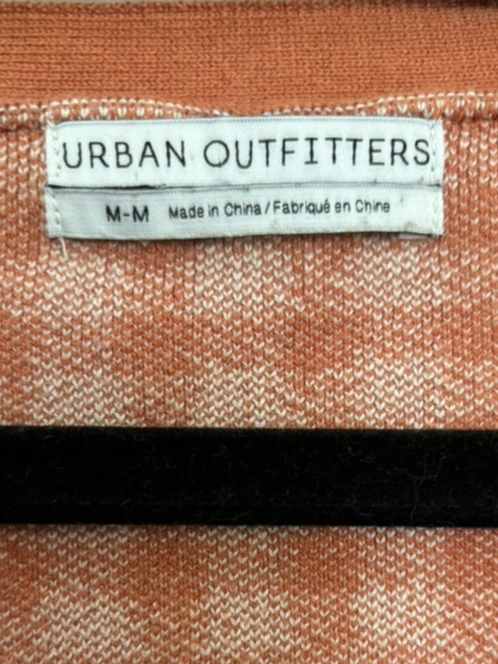 Urban Outfitters Cropped Cardigan Orange White Gingham Knit Sweater Size Medium - Picture 3 of 5